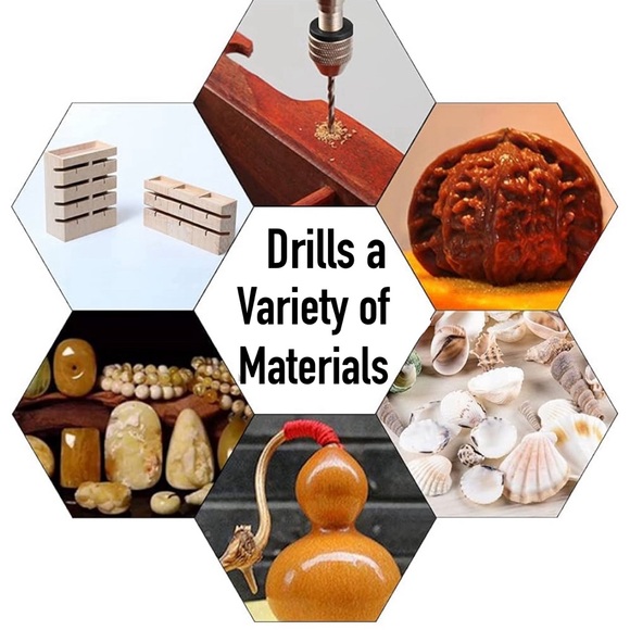 75pc PIN VISE HAND DRILL, DRILL BITS SET SILICONE MATS MORE DIY CRAFTS RESIN LOT - Picture 2 of 10